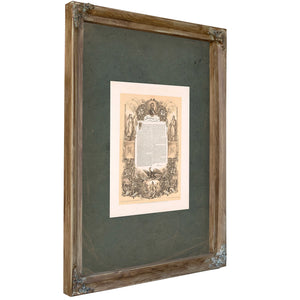 The Emancipation Proclamation 1863 — Verdigris Framed Canvas Print | Bella Frye