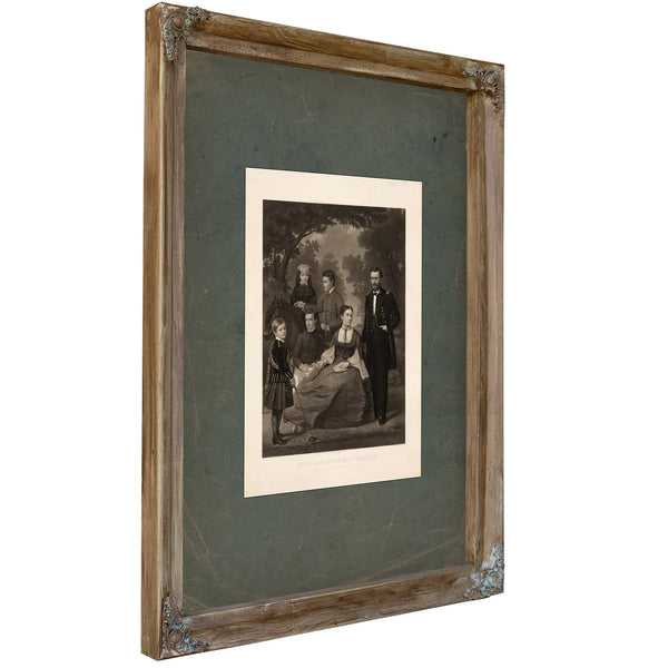 Ulysses S Grant His Family 1868 — Verdigris Framed Canvas Print | Bella Frye