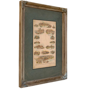 Birds Eye View of the Worlds Columbian Exposition Chicago Ill Usa 1893 1892 — Verdigris Framed Canvas Print | Bella Frye