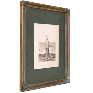 The Statue of Liberty 1878 — Verdigris Framed Canvas Print | Bella Frye