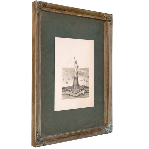 The Statue of Liberty 1878 — Verdigris Framed Canvas Print | Bella Frye