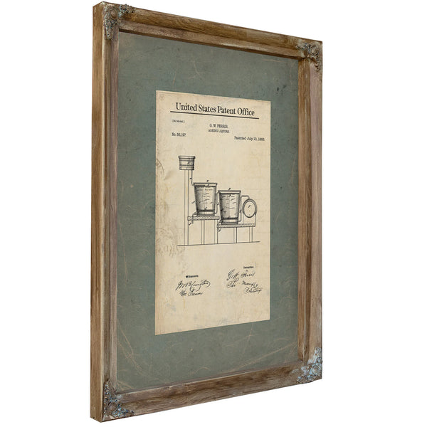 The Ferris Spirits Apparatus Patent Archive Print — Verdigris Framed Canvas Print | Bella Frye