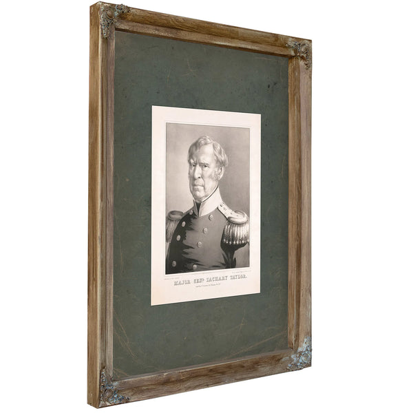 Major General Zachary Taylor 1848 — Verdigris Framed Canvas Print | Bella Frye