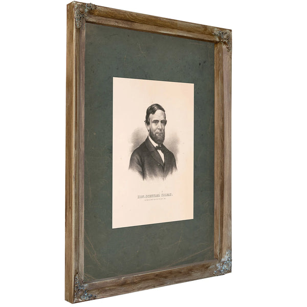 Hon Schuyler Colfax the Peoples Choice for Vice President 1868 1868 — Verdigris Framed Canvas Print | Bella Frye