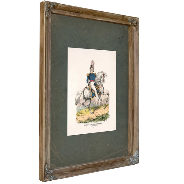General De Twiggs at the Storming of the Fortress of Chapultepec 1847 — Verdigris Framed Canvas Print | Bella Frye