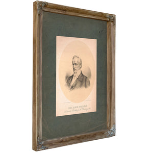 Hon James Buchanan Democratic Candidate for the Presidency 1856 1856 — Verdigris Framed Canvas Print | Bella Frye