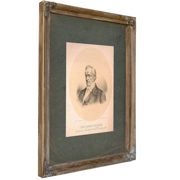 Hon James Buchanan Democratic Candidate for the Presidency 1856 1856 — Verdigris Framed Canvas Print | Bella Frye