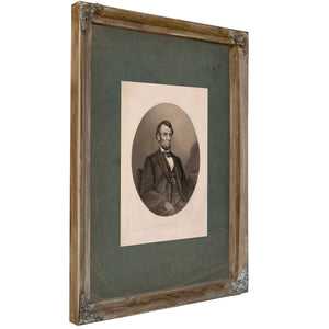 Abraham Lincoln 1865 1 — Verdigris Framed Canvas Print | Bella Frye