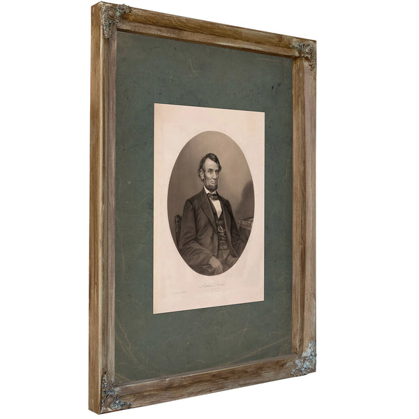 Abraham Lincoln 1865 1 — Verdigris Framed Canvas Print | Bella Frye
