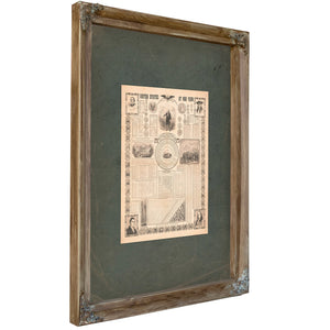 United States at One View 1854 — Verdigris Framed Canvas Print | Bella Frye