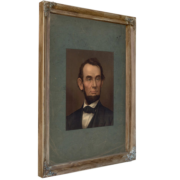 Abraham Lincoln 1877 1 — Verdigris Framed Canvas Print | Bella Frye