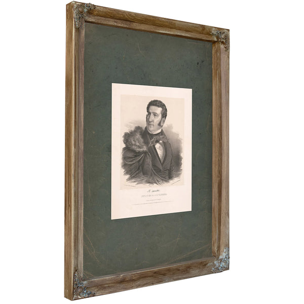 Mouton Senator From Louisiana 184 — Verdigris Framed Canvas Print | Bella Frye
