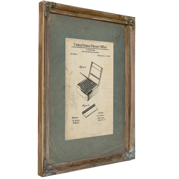The Pacholder Cigarette Form Patent — a Ritual of Smoke and Industry — Framed Wall Art Room View | Bella Frye