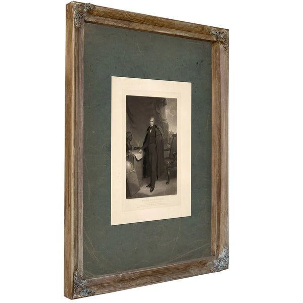 William Henry Harrison Late President of the United States 1841 — Verdigris Framed Canvas Print | Bella Frye