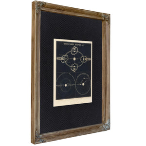 The Celestial Mechanics of Shadow and Light — Part A — Verdigris Framed Canvas Print | Bella Frye