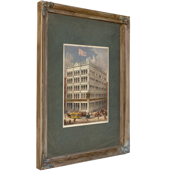 The United States Mutual Accident Association 1886 — Verdigris Framed Canvas Print | Bella Frye