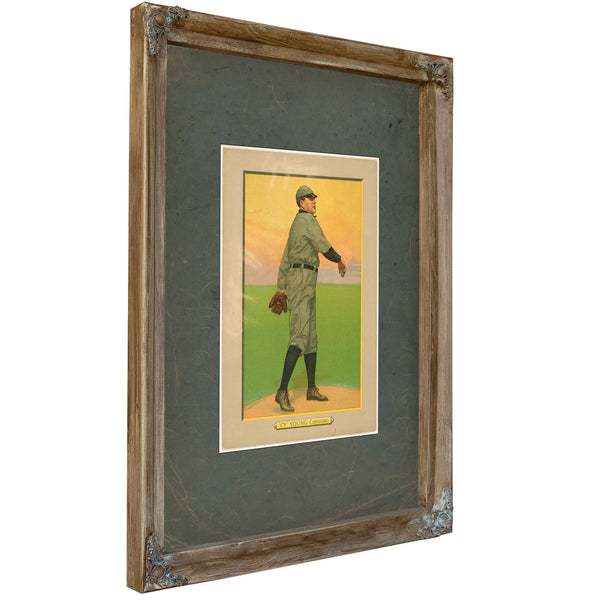Cy Young Cleveland Naps Baseball Card Portrait 5 — Verdigris Framed Canvas Print | Bella Frye
