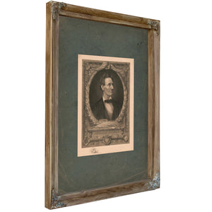 Abraham Lincoln With Malice Toward None With Charity for All 198 — Verdigris Framed Canvas Print | Bella Frye