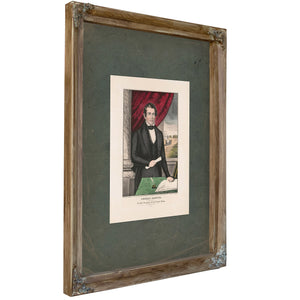 Thomas Corwin_ the Peoples Choice for Twelfth President of the United States 1847 — Verdigris Framed Canvas Print | Bella Fry