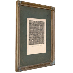 Illustrations of the Mass 1874 — Verdigris Framed Canvas Print | Bella Frye