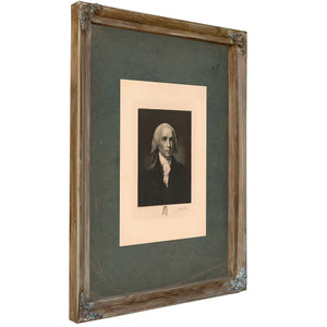 James Madison 1911 — Verdigris Framed Canvas Print | Bella Frye