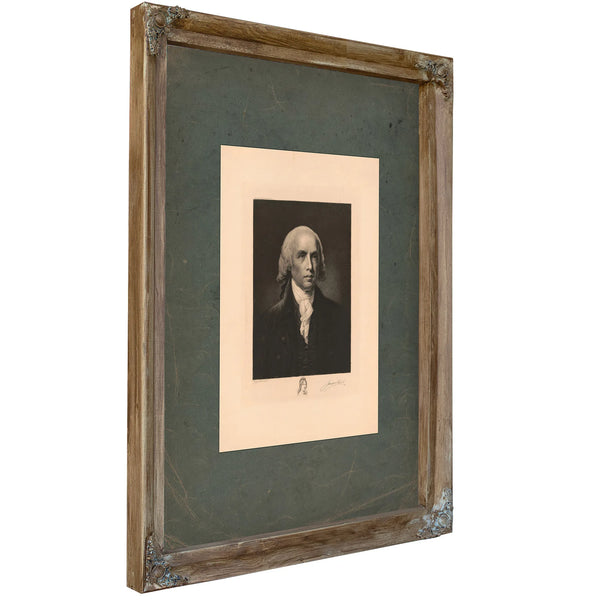 James Madison 1911 — Verdigris Framed Canvas Print | Bella Frye