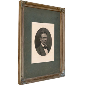 Abraham Lincoln 19 — Verdigris Framed Canvas Print | Bella Frye