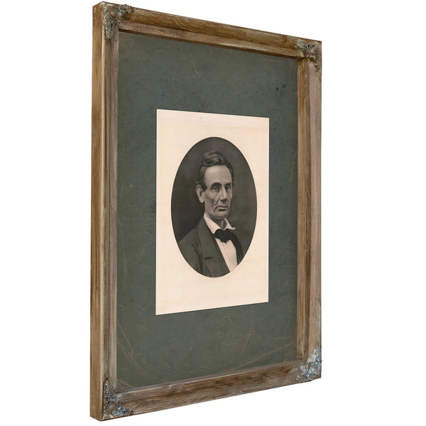 Abraham Lincoln 19 — Verdigris Framed Canvas Print | Bella Frye
