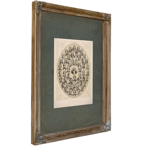 The National Gallery of Eminent Americans 19th Century — Verdigris Framed Canvas Print | Bella Frye