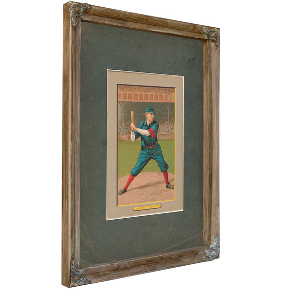 Dode Paskert Cincinnati Reds Baseball Card Portrait 2 — Verdigris Framed Canvas Print | Bella Frye