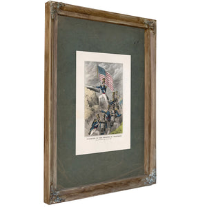 Storming of the Heights at Monterey_ by the American Army Sept 21st 1846 1846 — Verdigris Framed Canvas Print | Bella Frye