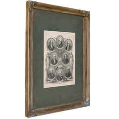 The Chief Justices of the United States 1894 — Verdigris Framed Canvas Print | Bella Frye