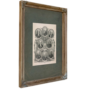 The Chief Justices of the United States 1894 — Verdigris Framed Canvas Print | Bella Frye
