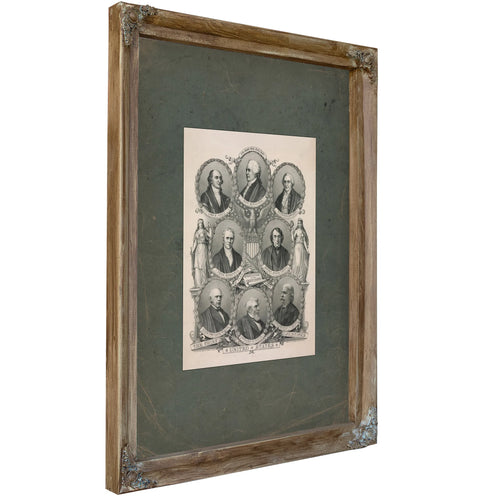 The Chief Justices of the United States 1894 — Verdigris Framed Canvas Print | Bella Frye