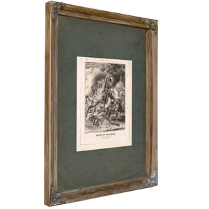 Death of Tecumseh Battle of the Thames Oct 5th 1813 1841 — Verdigris Framed Canvas Print | Bella Frye