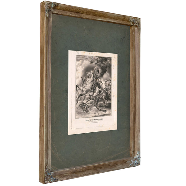 Death of Tecumseh Battle of the Thames Oct 5th 1813 1841 — Verdigris Framed Canvas Print | Bella Frye
