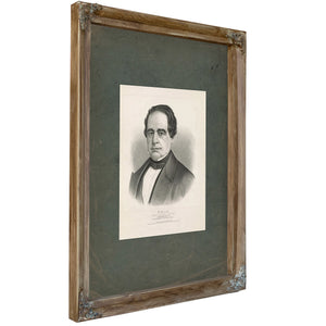 Honorable Hannibal Hamlin Republican Candidate for Vice President of the United States 186 — Verdigris Framed Canvas Print | 