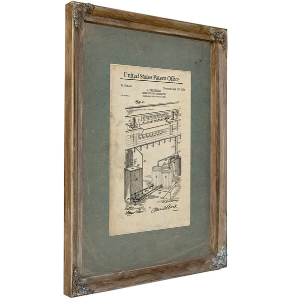 The Pelstring Beer Cooling Apparatus Patent Print — Framed Wall Art Room View | Bella Frye
