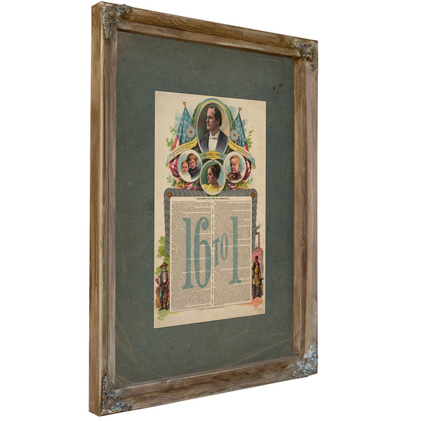 to 1 the Speech That Won the Nomination at the National Democtratic Convention at Chicago 1896 1896 — Verdigris Framed Canvas