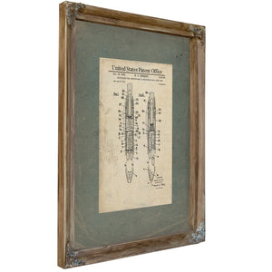 The Scriveners Mechanism Schmidt Multicolor Pen Patent — Framed Wall Art Room View | Bella Frye
