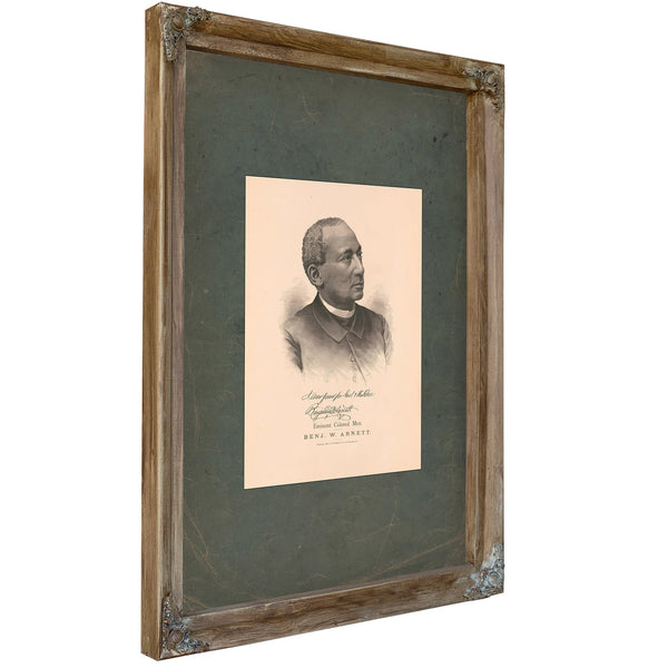 Eminent Colored Men Benjamin W Arnett 1886 — Verdigris Framed Canvas Print | Bella Frye