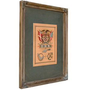 Dbs 1894 — Verdigris Framed Canvas Print | Bella Frye