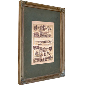 Assorted Frontier Scenes 1893 — Verdigris Framed Canvas Print | Bella Frye