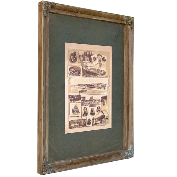 Assorted Frontier Scenes 1893 — Verdigris Framed Canvas Print | Bella Frye