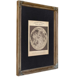 The Lunar Ruin — Victorian Selenography Print — Verdigris Framed Canvas Print | Bella Frye