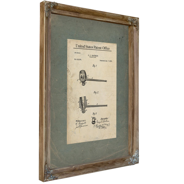 The Eastman Pipe Patent — a Gentlemans Vice 189 — Framed Wall Art Room View | Bella Frye