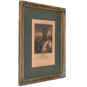 Cinque the Chief of the Amistad Captives 184 — Verdigris Framed Canvas Print | Bella Frye