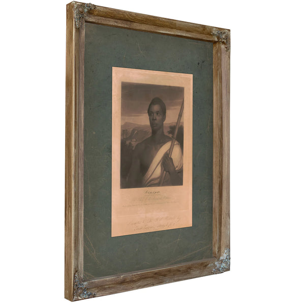 Cinque the Chief of the Amistad Captives 184 — Verdigris Framed Canvas Print | Bella Frye