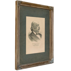 General Benjamin F Butler Candidate of the Peoples Party for President of the United States 1884 — Verdigris Framed Canvas Pr