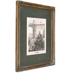 Oliver P Morton Governor of Indiana 1862 1864 — Verdigris Framed Canvas Print | Bella Frye